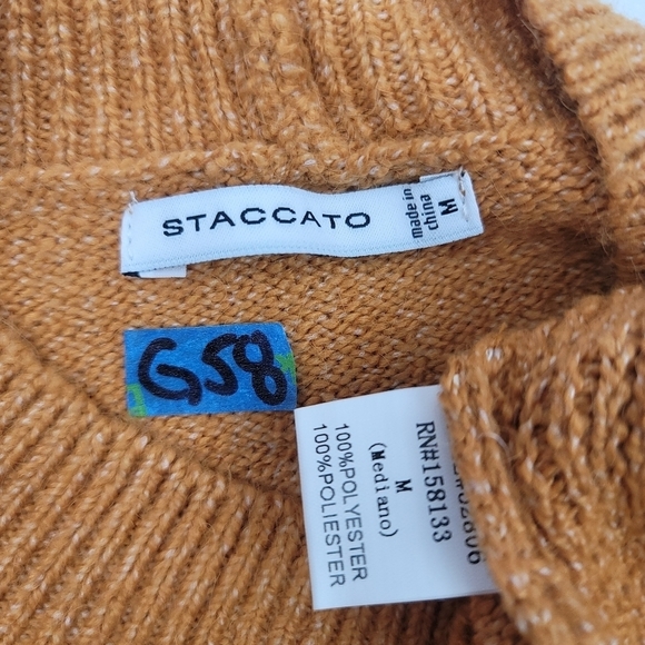 NWOT Staccato soft burnt orange side button tunic sweater - Picture 6 of 6